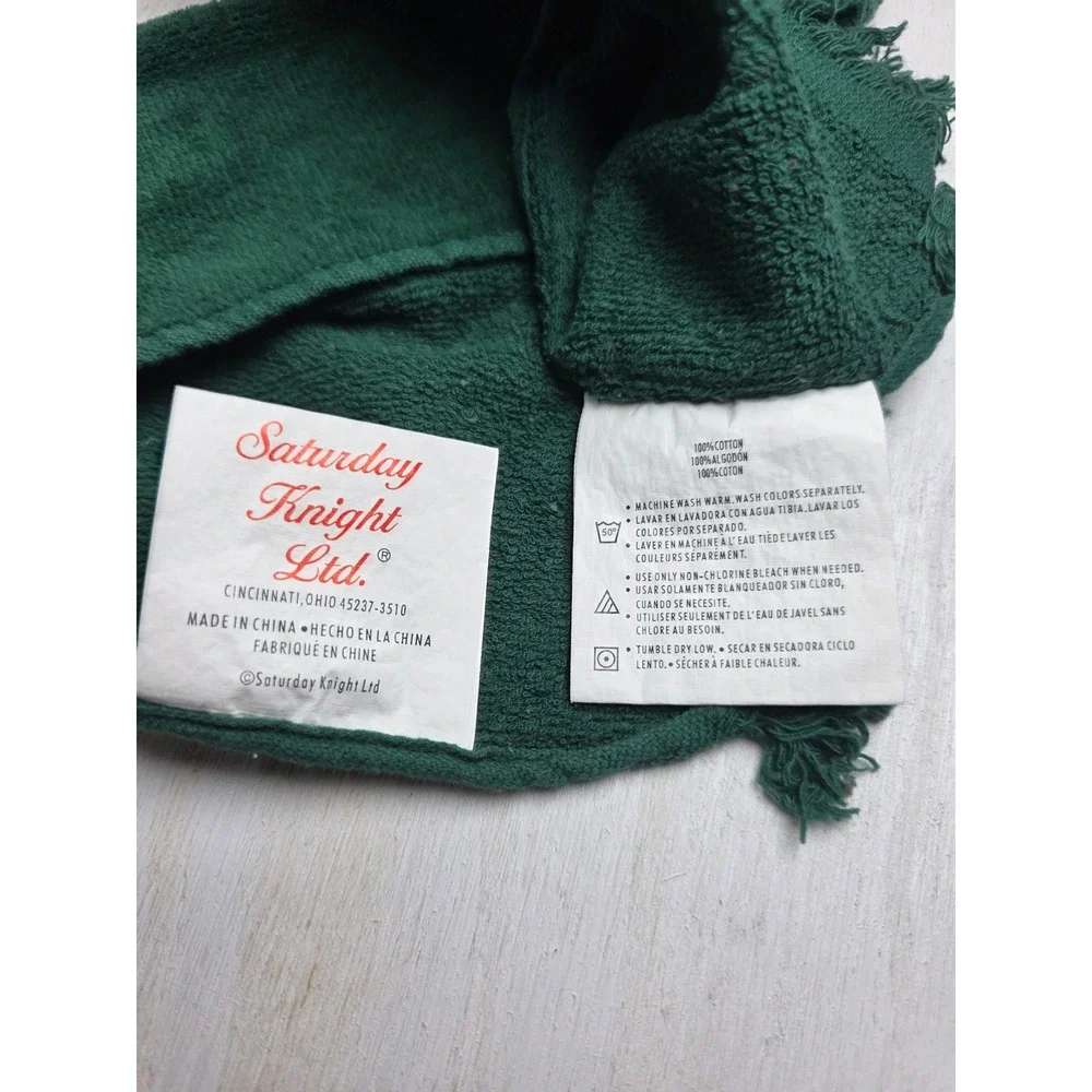 Saturday Knight Ltd Christmas Hand Towels Set of 3 Green Teddy Bear Stocking